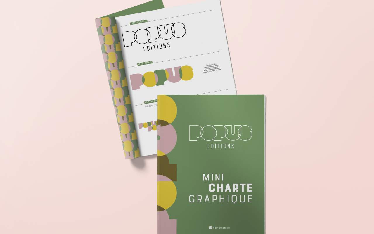 Création de la mini charte graphique de Popus Editions