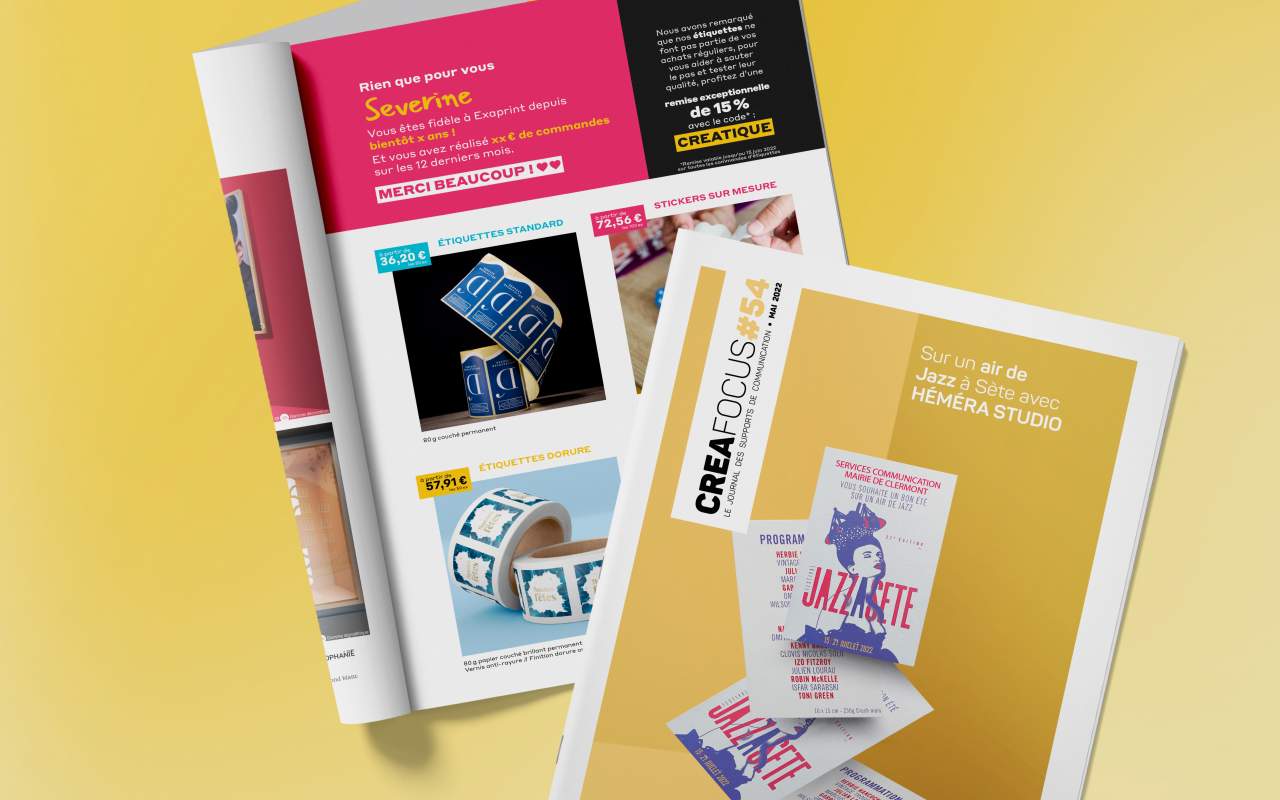Création du magazine Creafocus personnalisé pour Exaprint