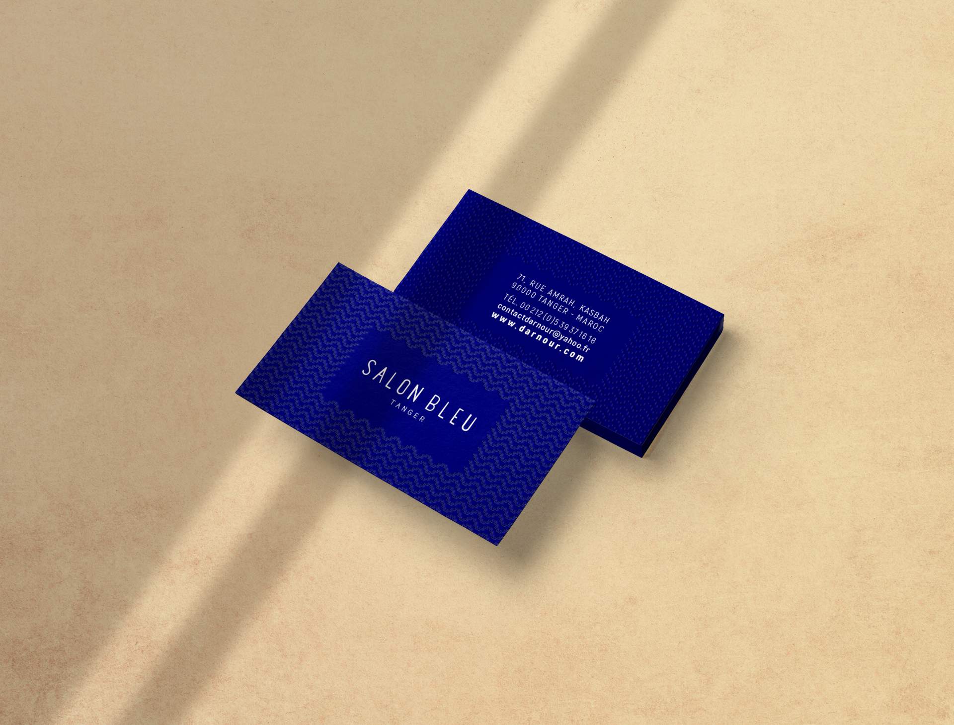 Création de cartes de visite le Salon bleu