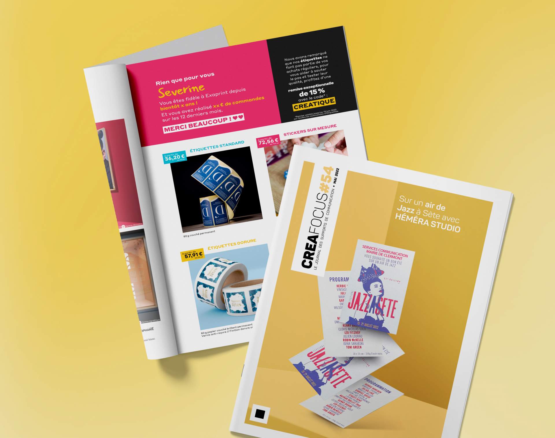 Création du magazine Creafocus personnalisé pour Exaprint