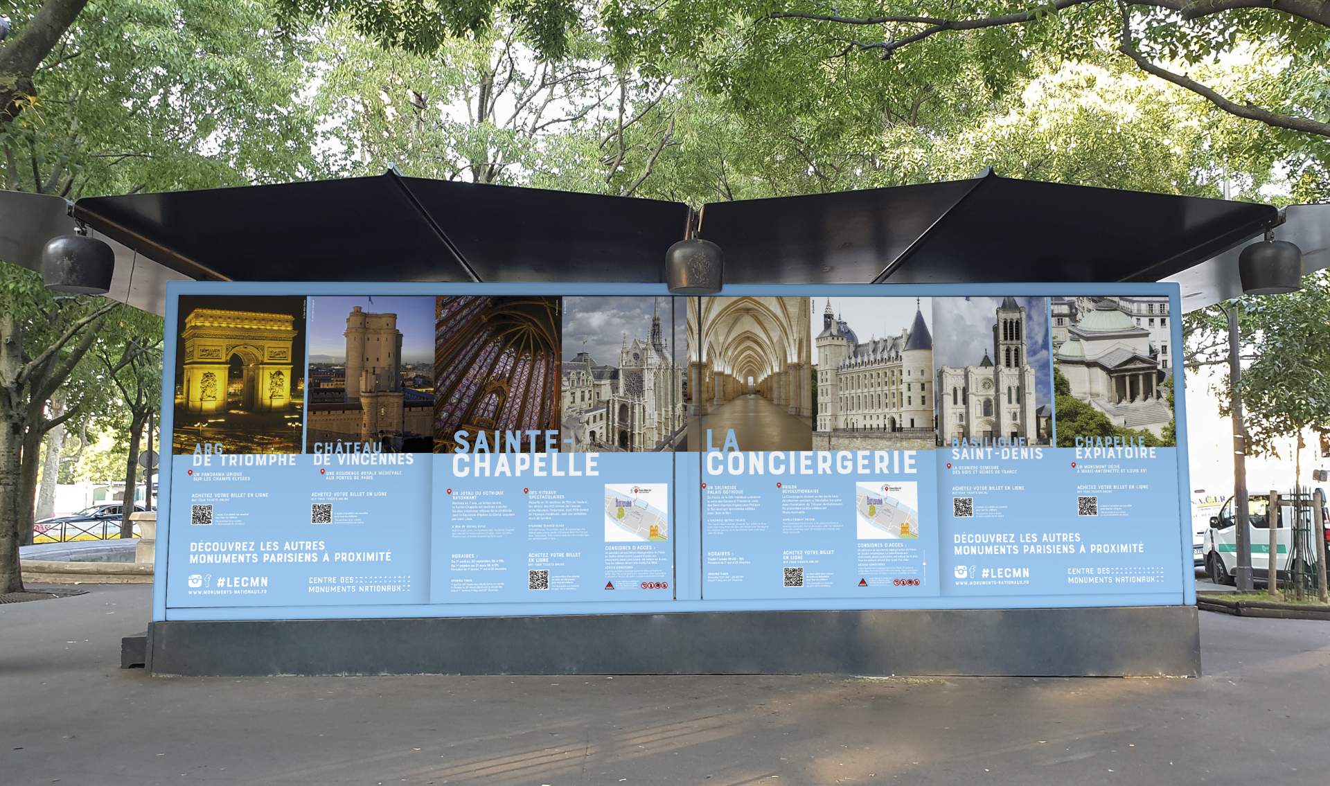 Habillage d'un kiosque