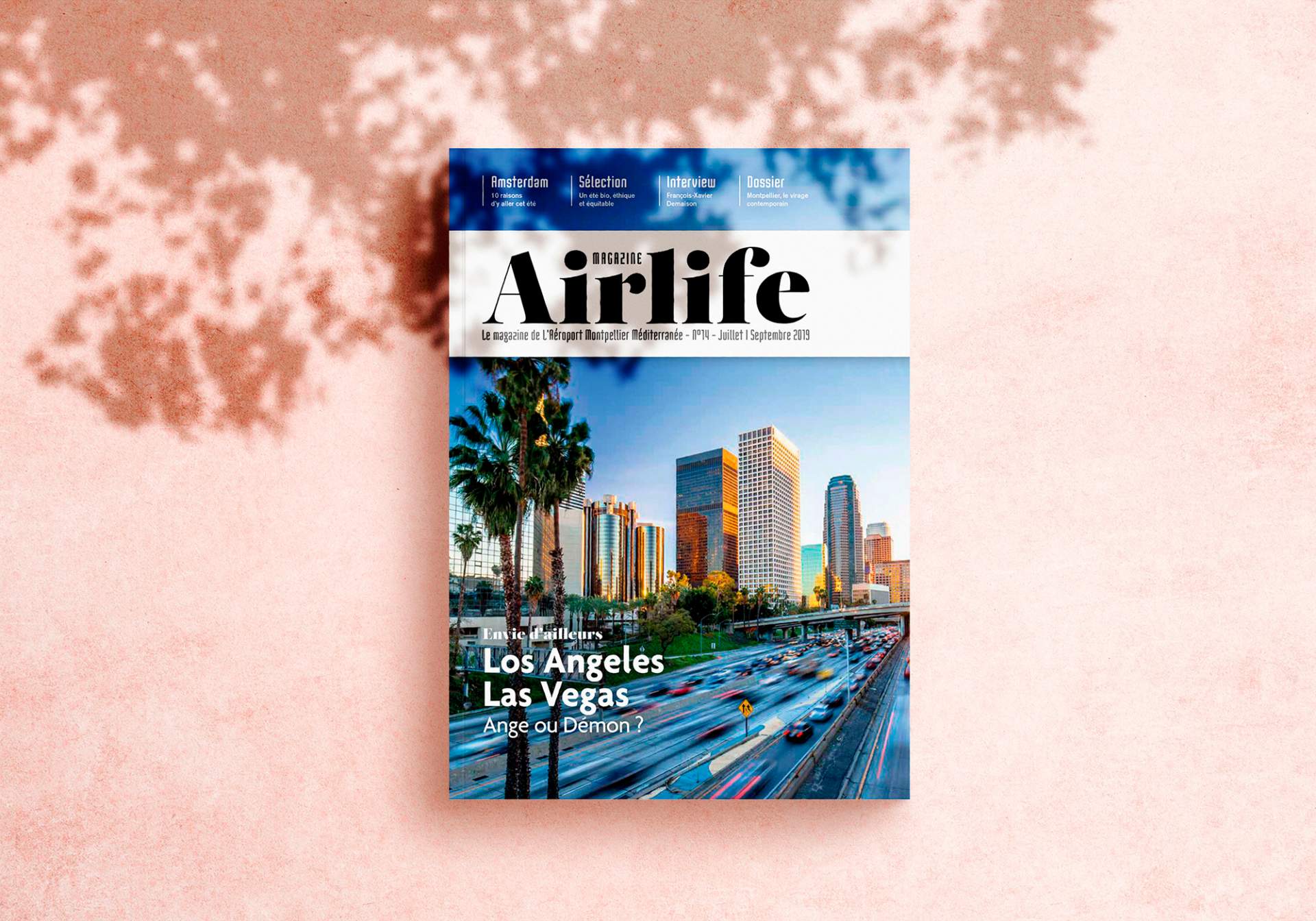 Création du magazine Airlife. Magazine de l’aéroport de Montpellier. 